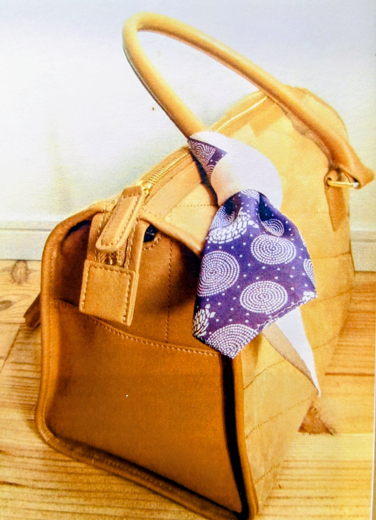 Tomita Sen Kogei: SARAKICHI – Hand-Dyed Pocket Square (Whirlpool & Turtle / Edo Purple)