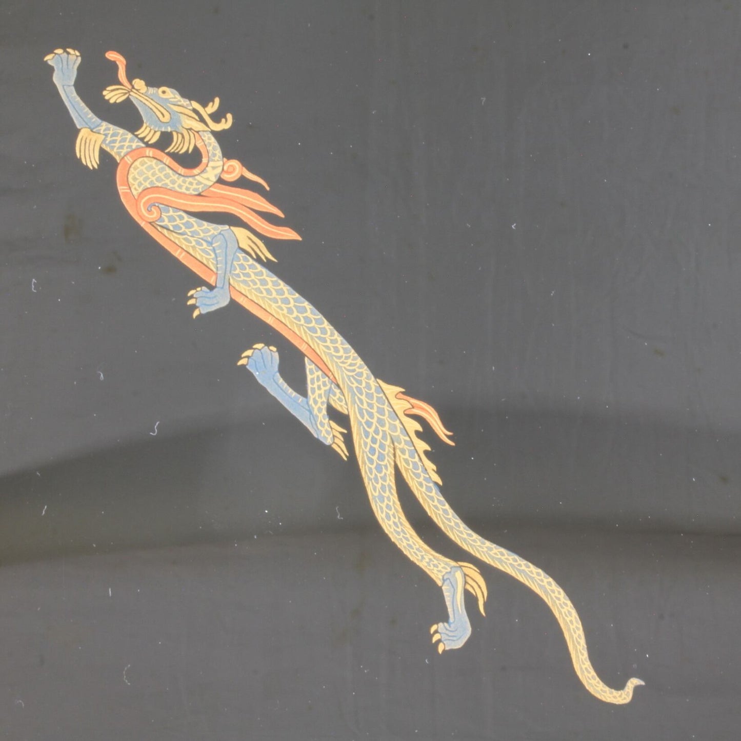 Kato Lacquerware: Wajima Lacquerware Low Display Stand with Four Legs – Four Guardian Deities Maki-e