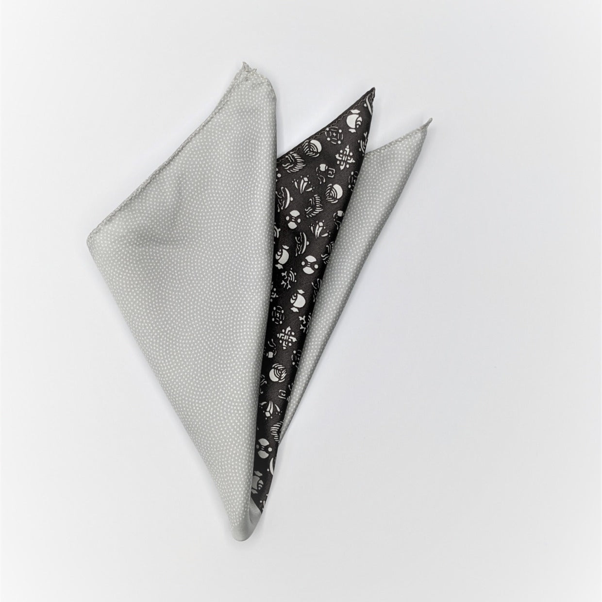Tomita Sen Kogei: SARAKICHI – Pocket Square (Treasures / Su Nezumi Gray)