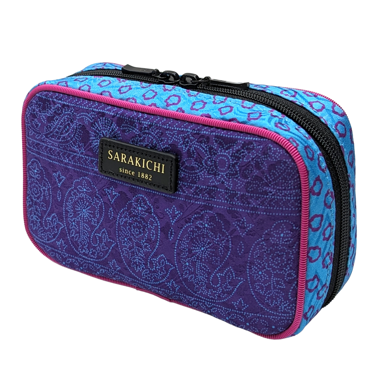 Tomita Sen Kogei: SARAKICHI – Komon Pouch (Blue/Pink)