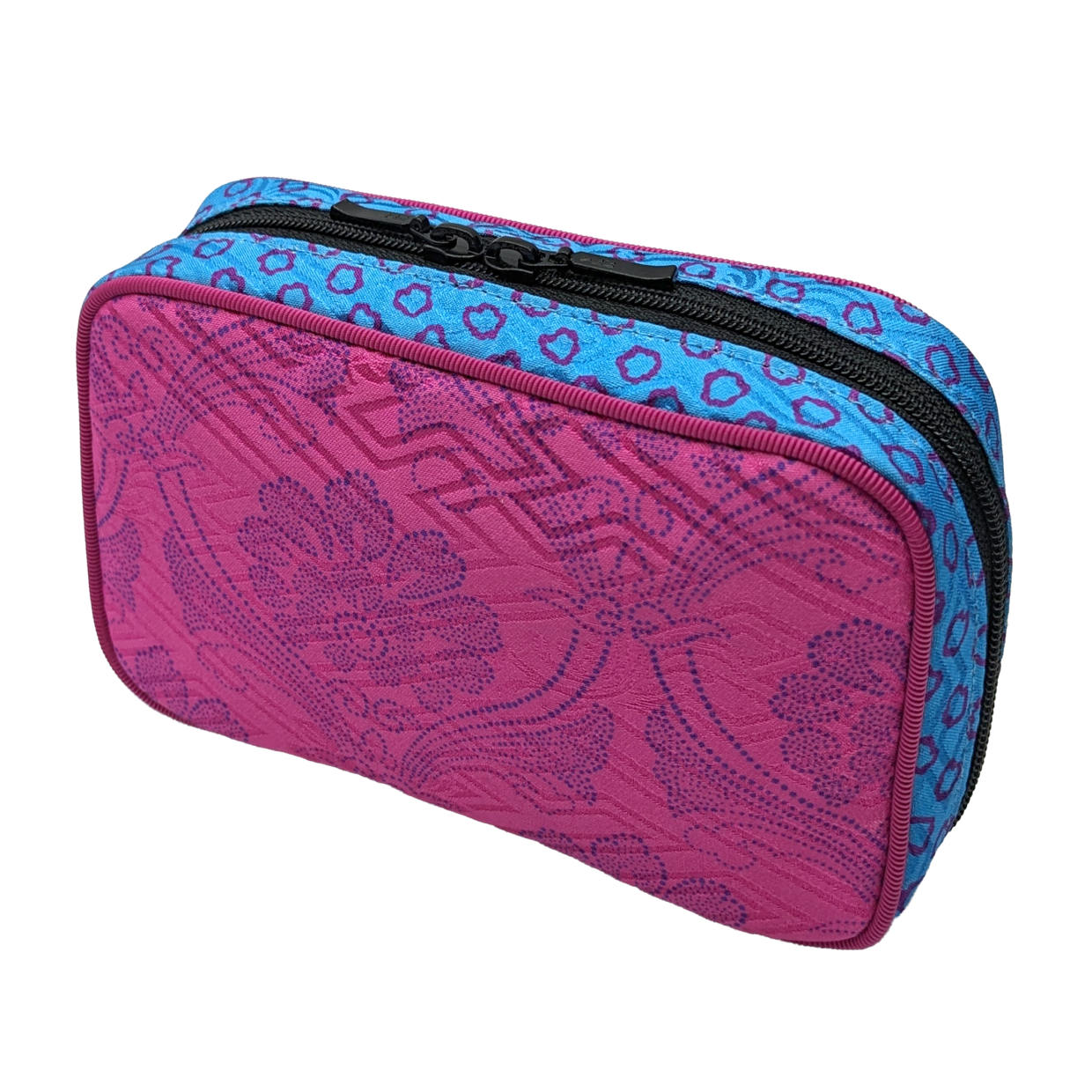 Tomita Sen Kogei: SARAKICHI – Komon Pouch (Blue/Pink)