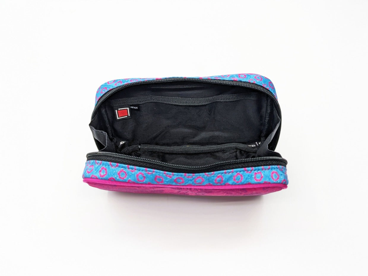 Tomita Sen Kogei: SARAKICHI – Komon Pouch (Blue/Pink)
