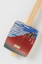 Sangenshi Kikuoka: Chinton EDO Series Playable Mini Shamisen – Red Fuji (Gaifū Kaisei)
