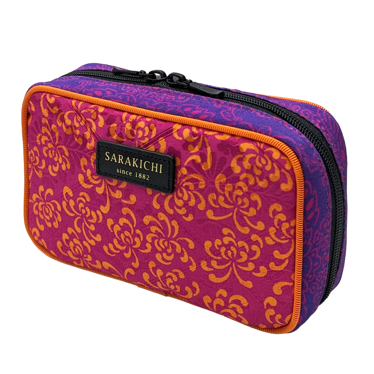 Tomita Sen Kogei: SARAKICHI – Komon Pouch (Orange/Pink)
