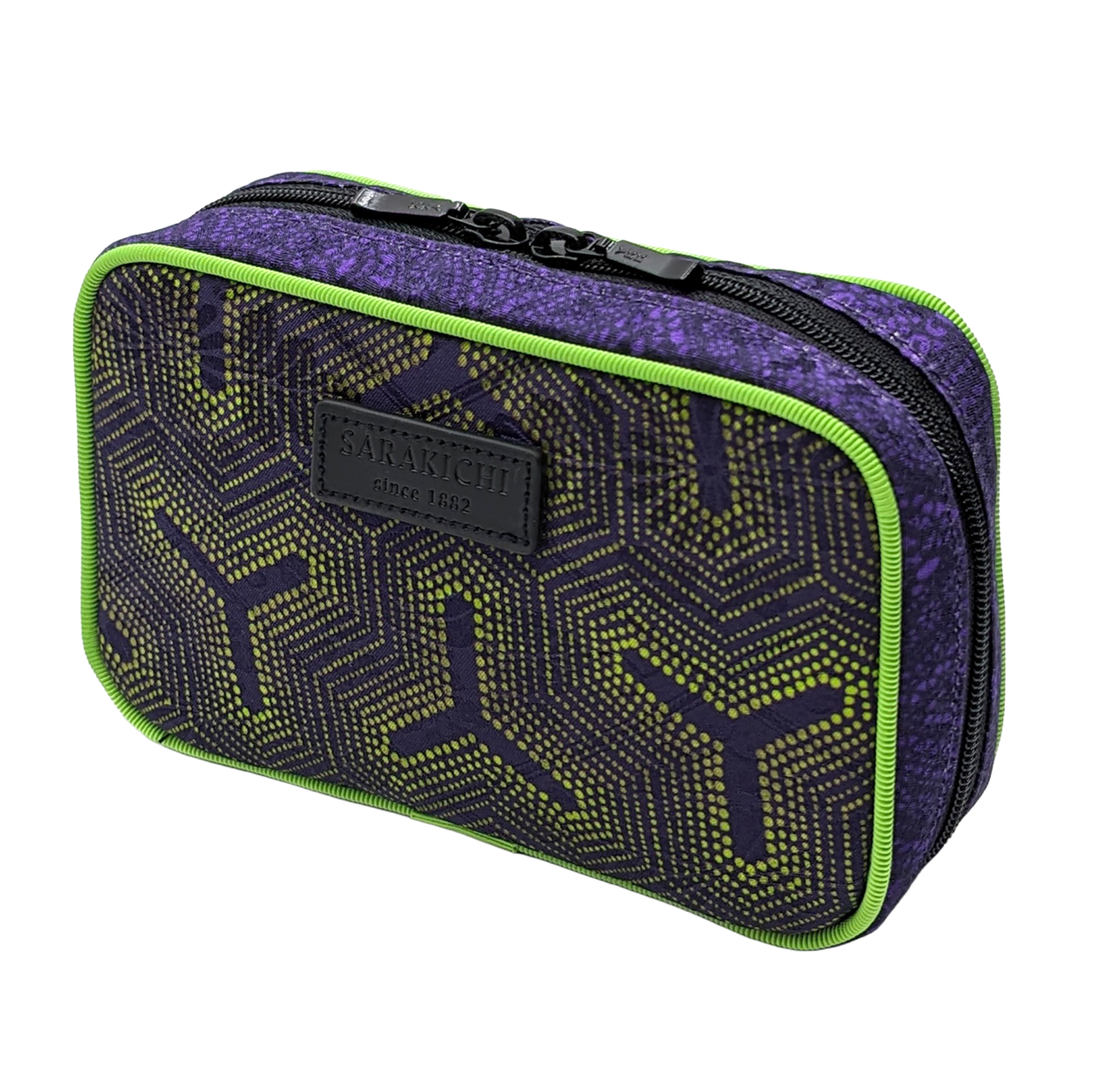 Tomita Sen Kogei: SARAKICHI – Komon Pouch (Green/Purple)