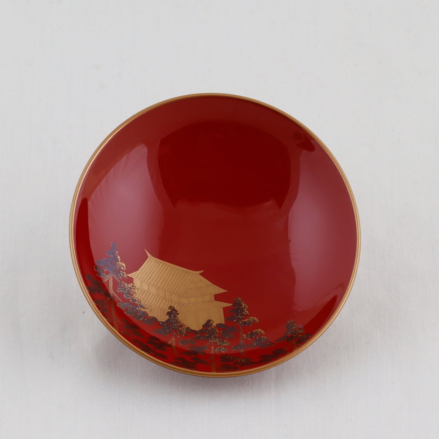 Kato Lacquerware: Wajima Lacquerware Toso Set – Bulging Body Form with Landscape Maki-e