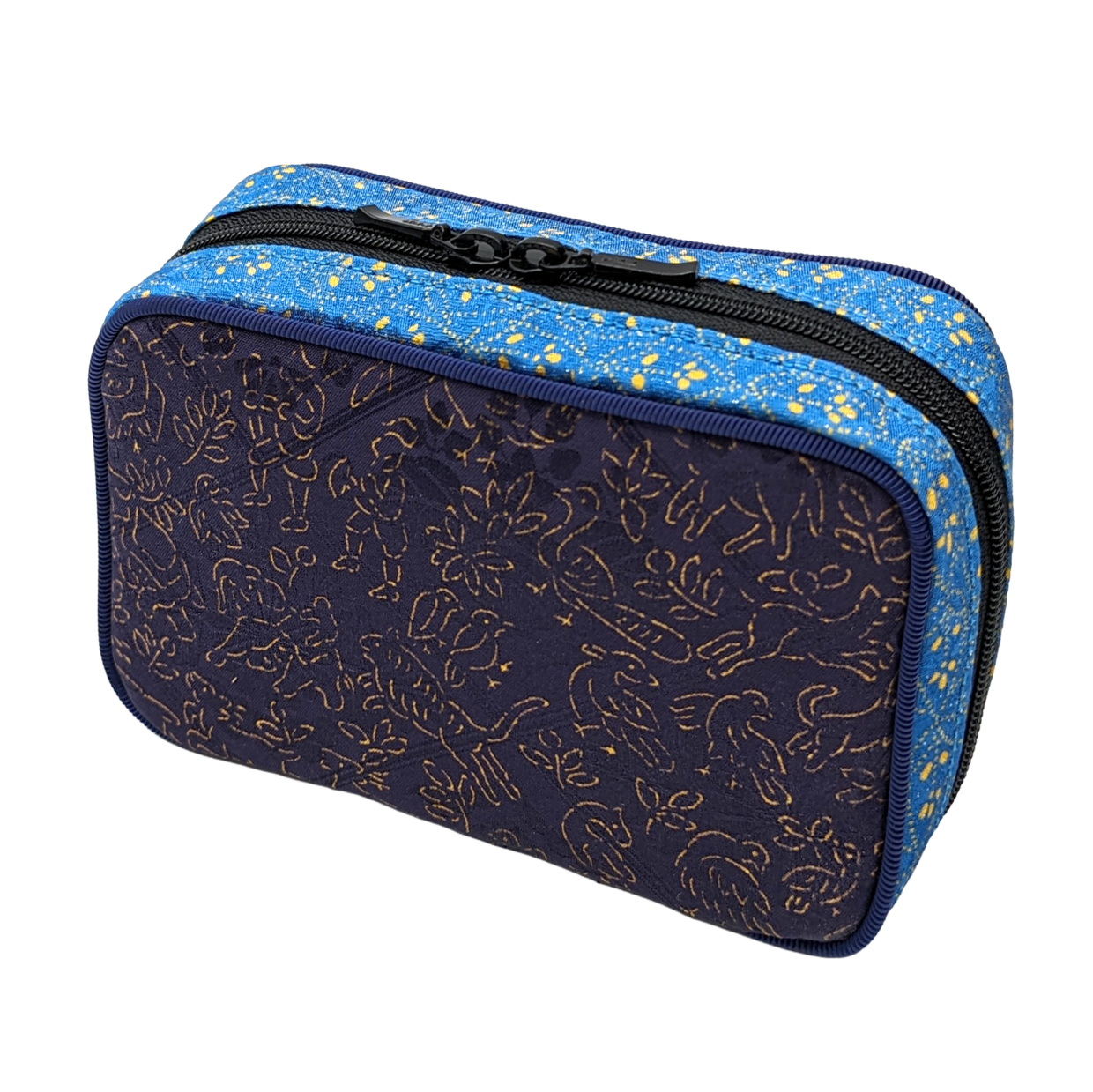 Tomita Sen Kogei: SARAKICHI – Komon Pouch (Yellow/Blue)