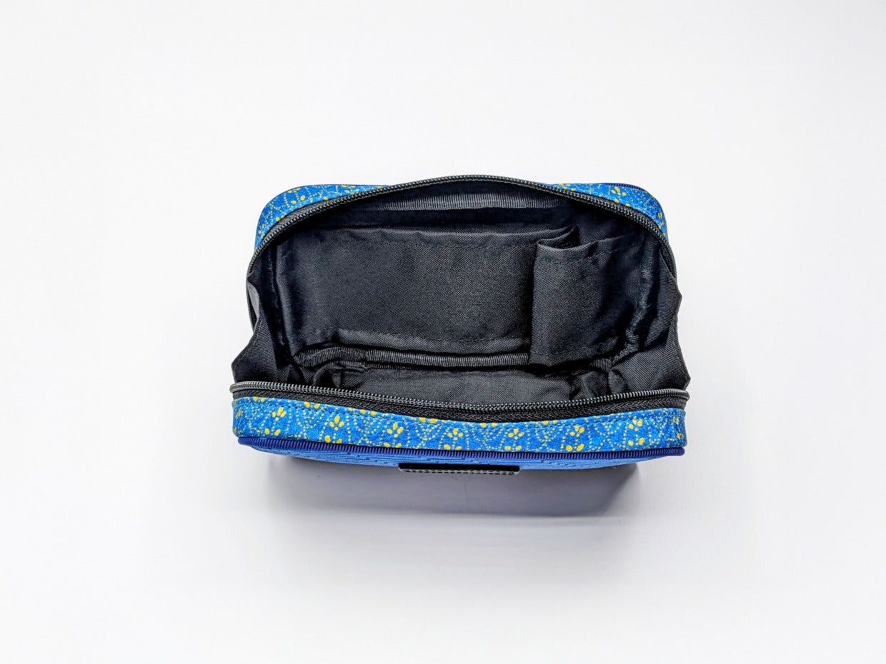Tomita Sen Kogei: SARAKICHI – Komon Pouch (Yellow/Blue)