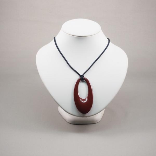 Shioyasu Shikki: Wajima Lacquerware “Shizuku” Pendant (Large), Urumi Roiro Finish