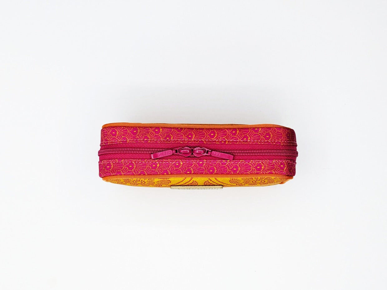 Tomita Sen Kogei: SARAKICHI – Komon Pouch (Pink/Yellow)