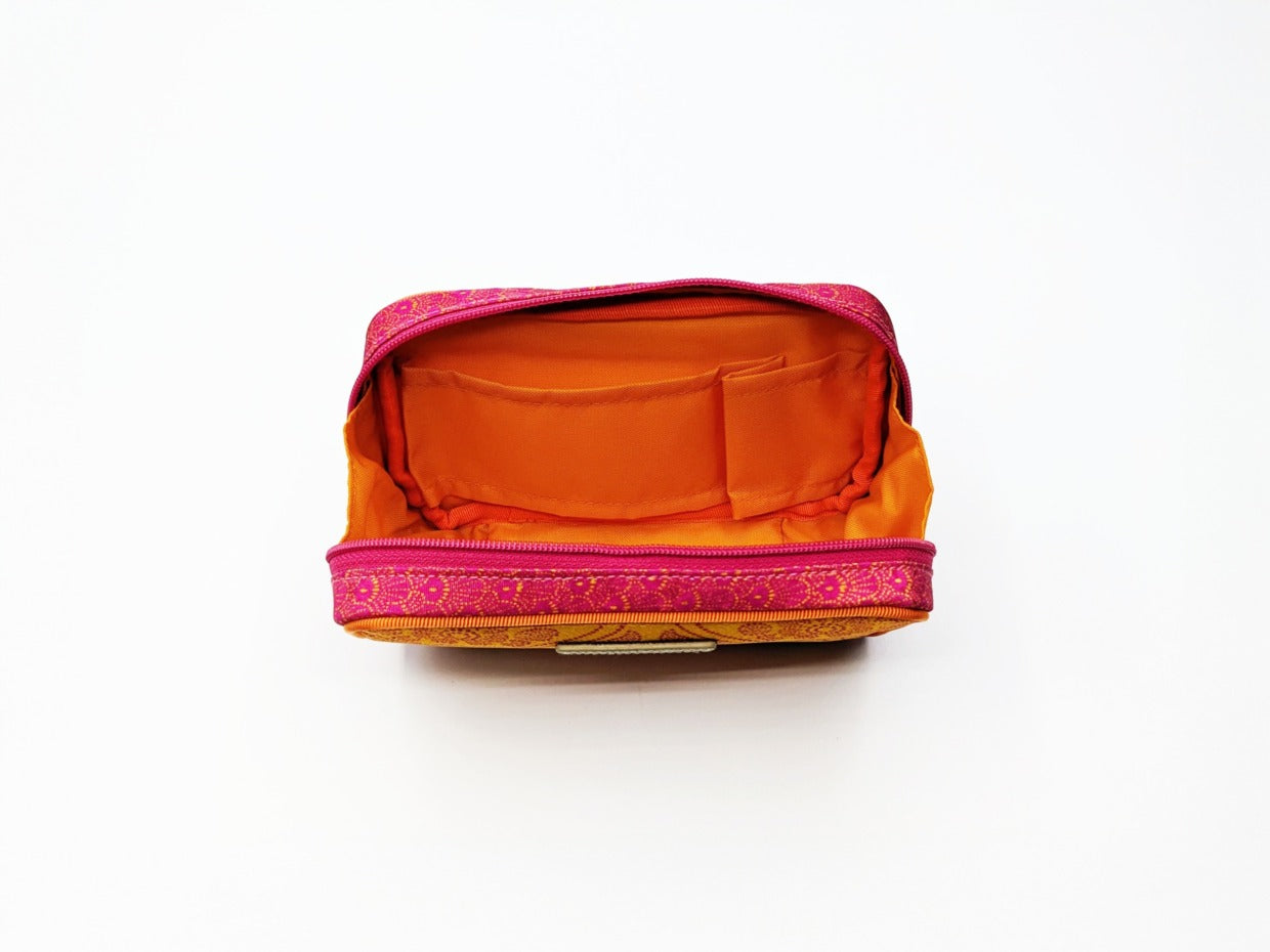 Tomita Sen Kogei: SARAKICHI – Komon Pouch (Pink/Yellow)