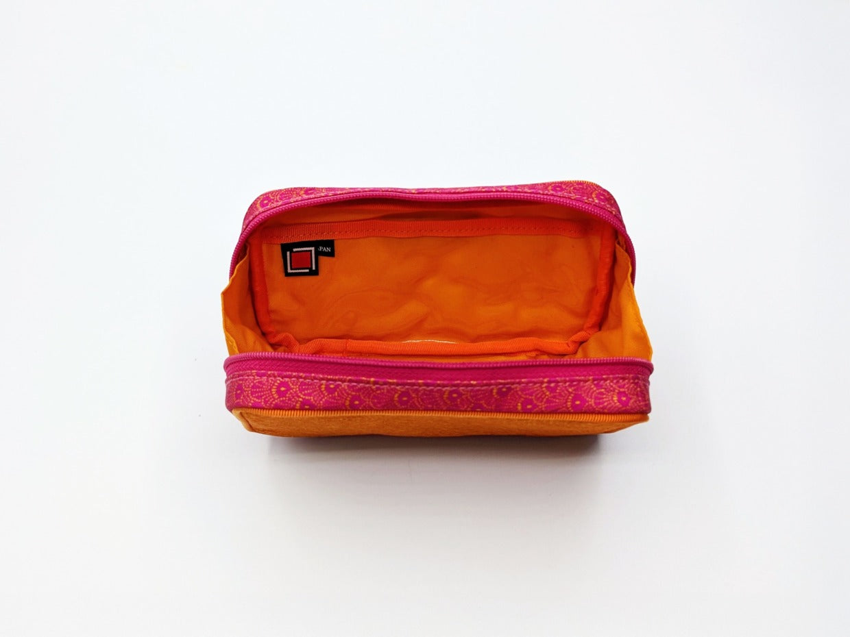 Tomita Sen Kogei: SARAKICHI – Komon Pouch (Pink/Yellow)
