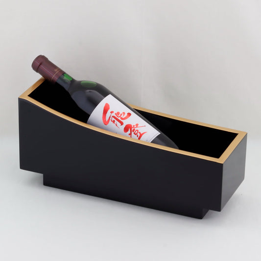 Kato Lacquerware: Wajima Lacquerware Wine Cooler Letter with Gold Vine Maki-e