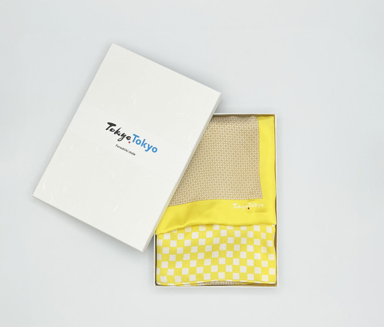 Tomita Sen Kogei: Tokyo Tokyo Furoshiki Stole (Yellow)