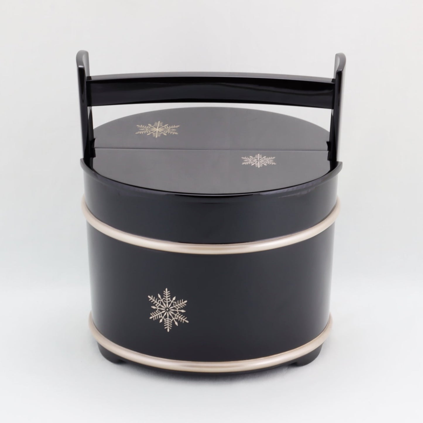 Kato Lacquerware: Wajima Lacquerware Ice Bucket with Snow Crystal Maki-e