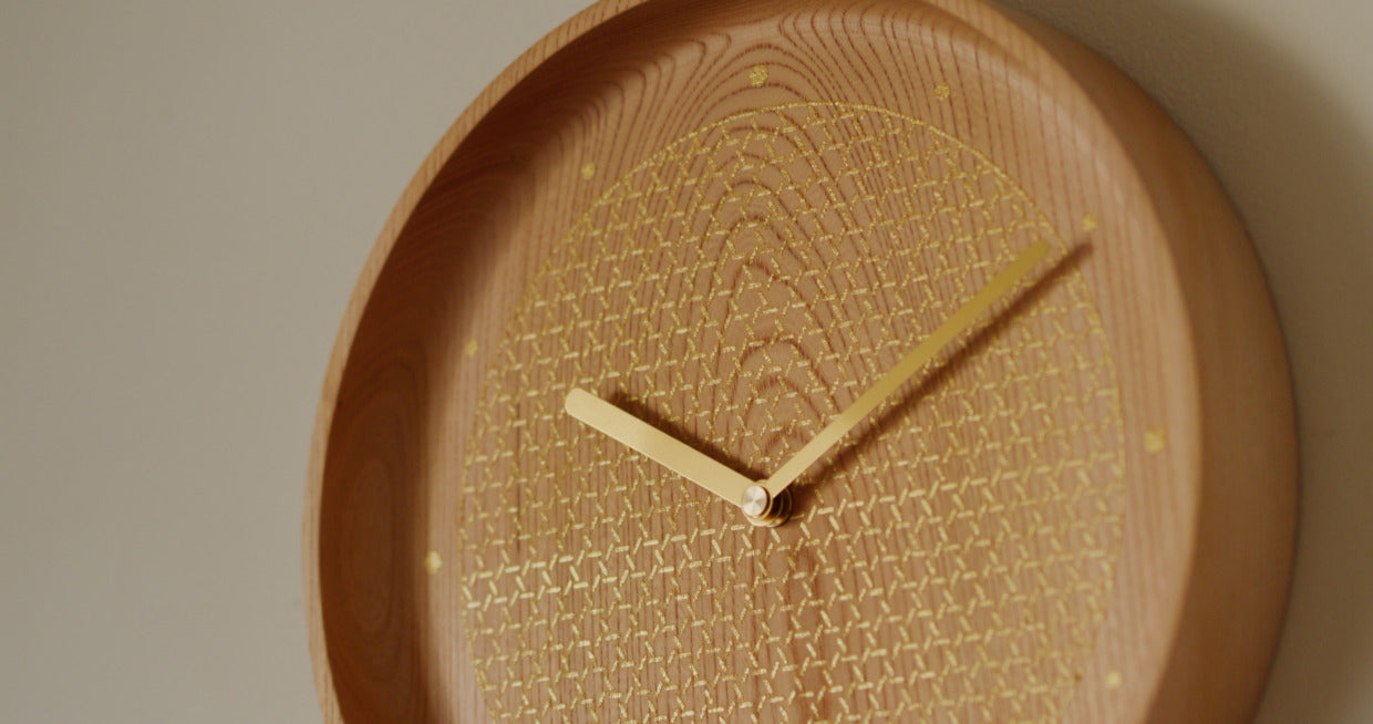 Tomita Sen Kogei: Komon Wood Clock (Miyabi / GD)