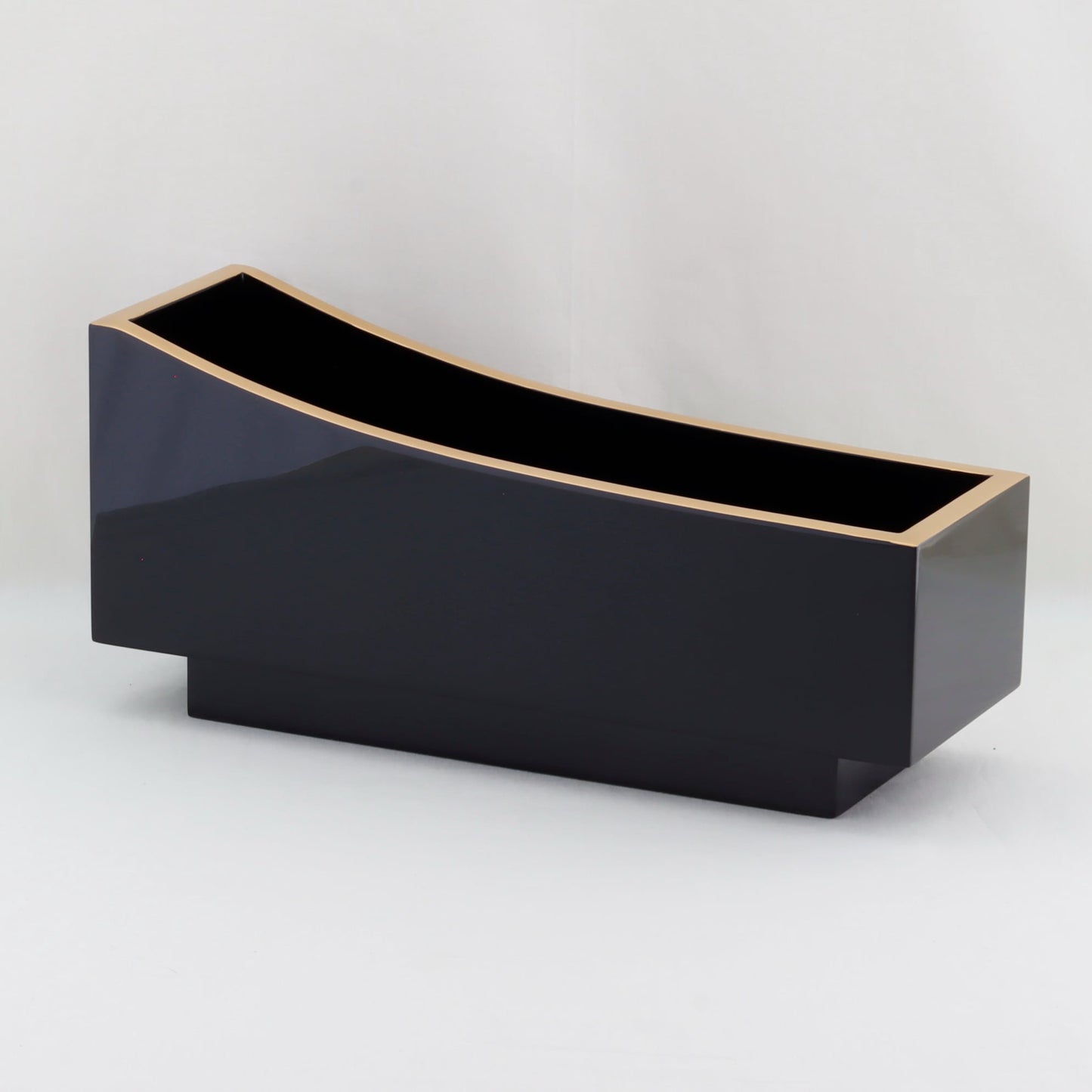 Kato Lacquerware: Wajima Lacquerware Wine Cooler Letter with Gold Vine Maki-e
