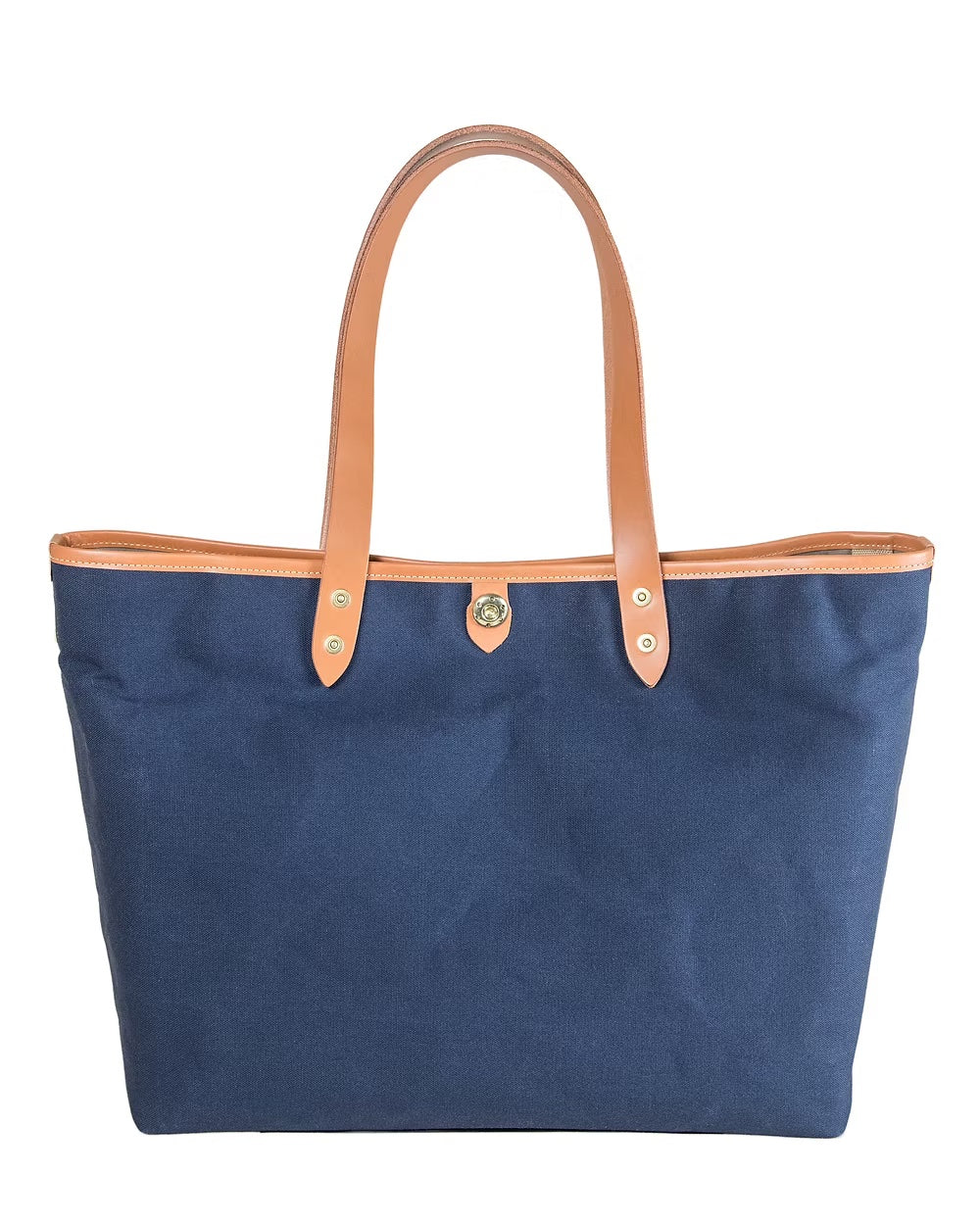 Takumics: Smith Bag Horizontal Navy (Medium) w/Camel Leather Handle