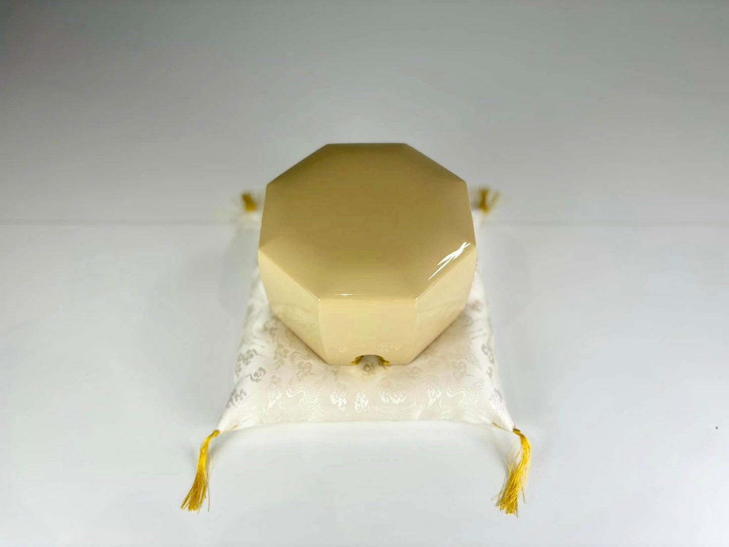 Sato Mokko: Tamatebako Treasure Box in Beige Lacquer