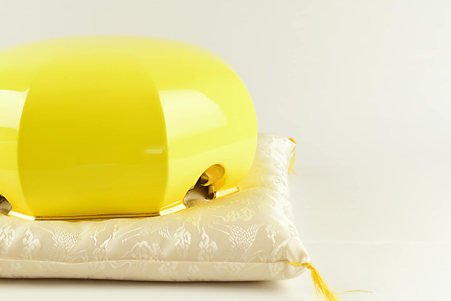Sato Mokko: Irodori Tamatebako Treasure Box in Sun Yellow Lacquer (Pop Color Series)