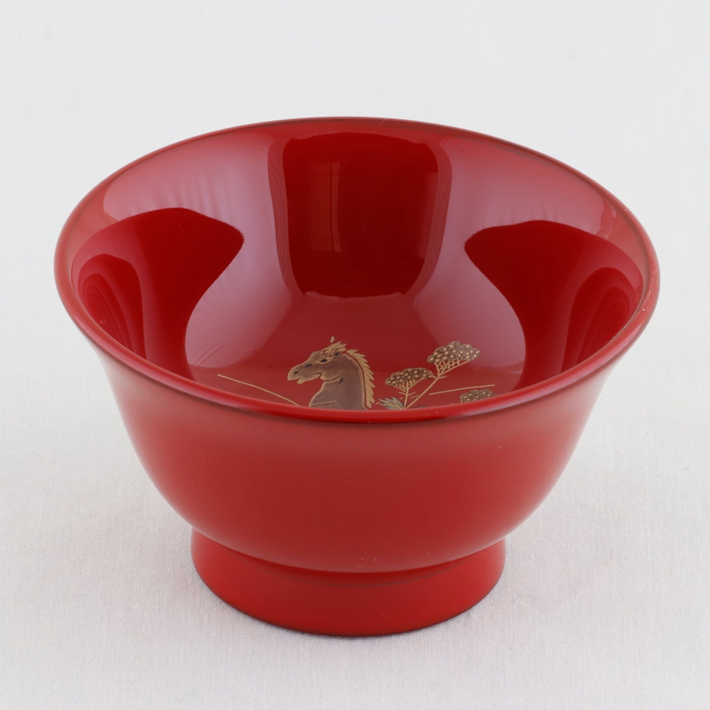Kato Lacquerware: Wajima Lacquerware Vermilion Gui-nomi with Zodiac Maki-e