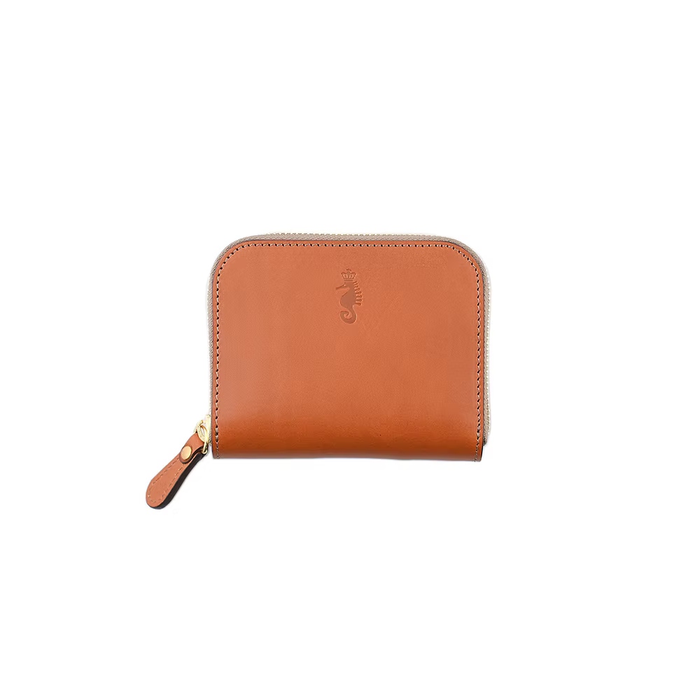 Takumics: Sei Round-Zip Wallet (S) – Classic Brown / Italian Leather