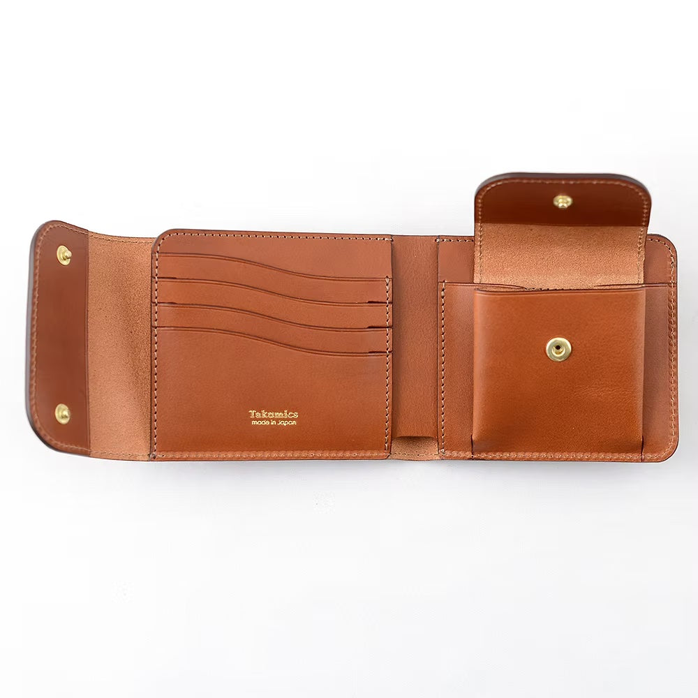 Takumics: Otto Bi-Fold Wallet — Classic Brown / Italian Leather