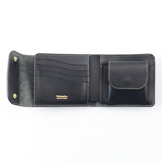 Takumics: Otto Bi-Fold Wallet — Classic Black / Italian Leather