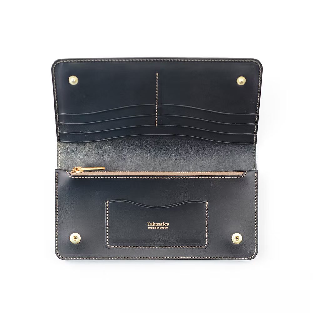 Takumics: Dodici Long Wallet — Classic Black / Italian Leather