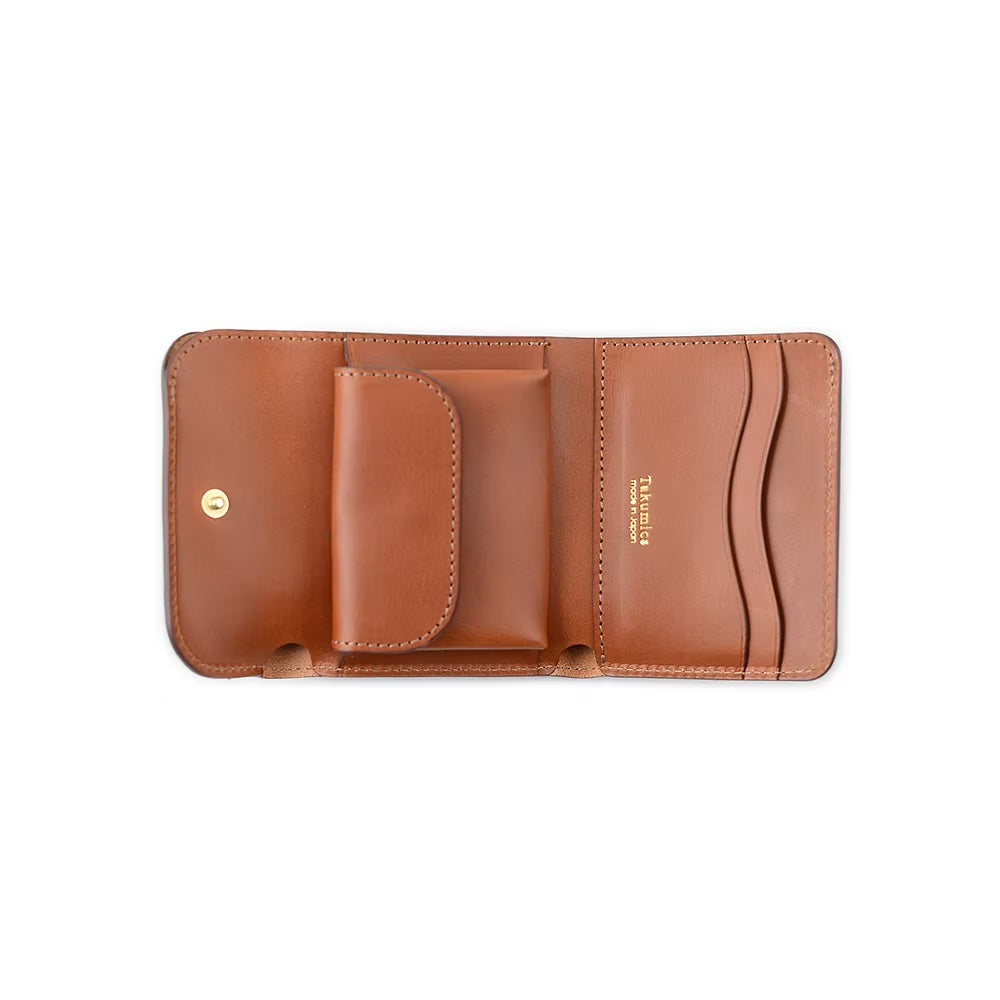 Takumics: Quattro Plus Tri-Fold Wallet — Classic Brown / Italian Leather