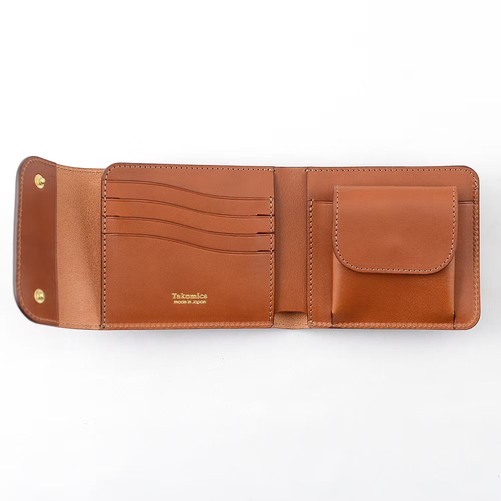 Takumics: Otto Bi-Fold Wallet — Classic Brown / Italian Leather
