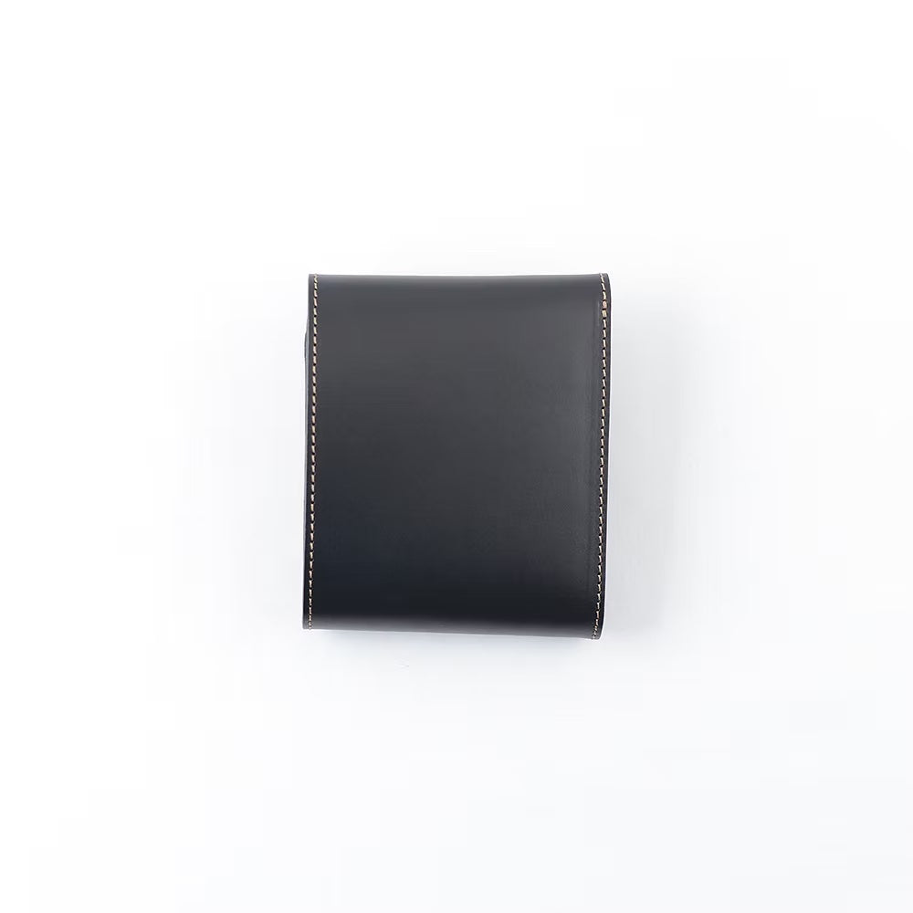 Takumics: Otto Bi-Fold Wallet — Classic Black / Italian Leather