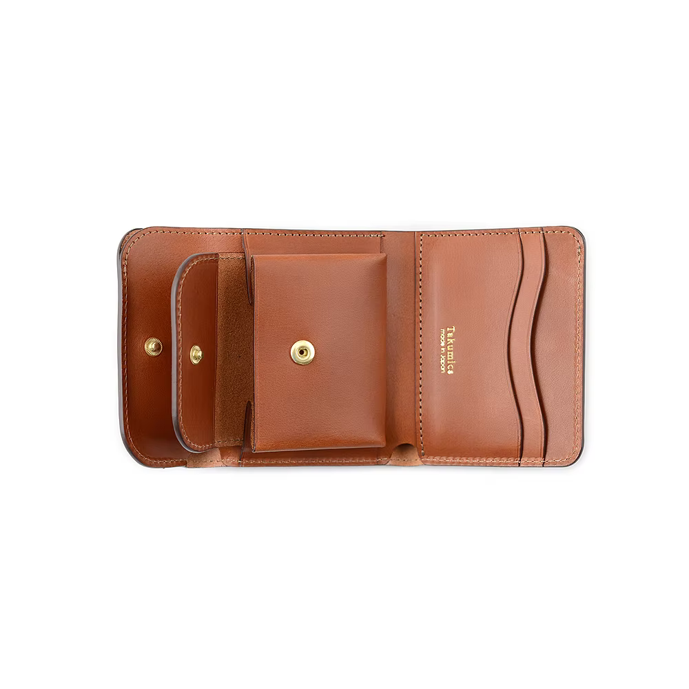 Takumics: Quattro Plus Tri-Fold Wallet — Classic Brown / Italian Leather