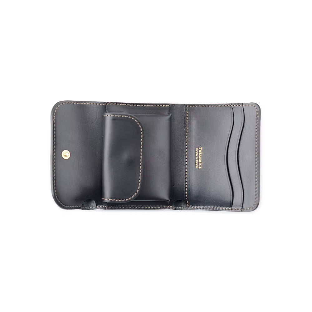 Takumics: Quattro Plus Tri-Fold Wallet — Classic Black / Italian Leather