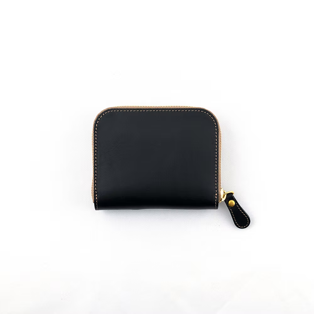 Takumics: Sei Round-Zip Wallet (S) – Classic Black / Italian Leather