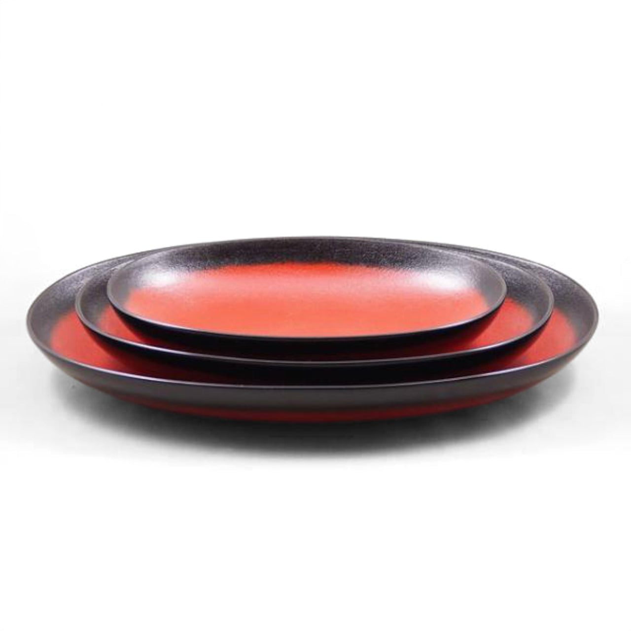 Shioyasu Shikki: Wajima Lacquerware Ginkgo Leaf Bowl – Kagamiko Black & Vermilion Gradation (2L)