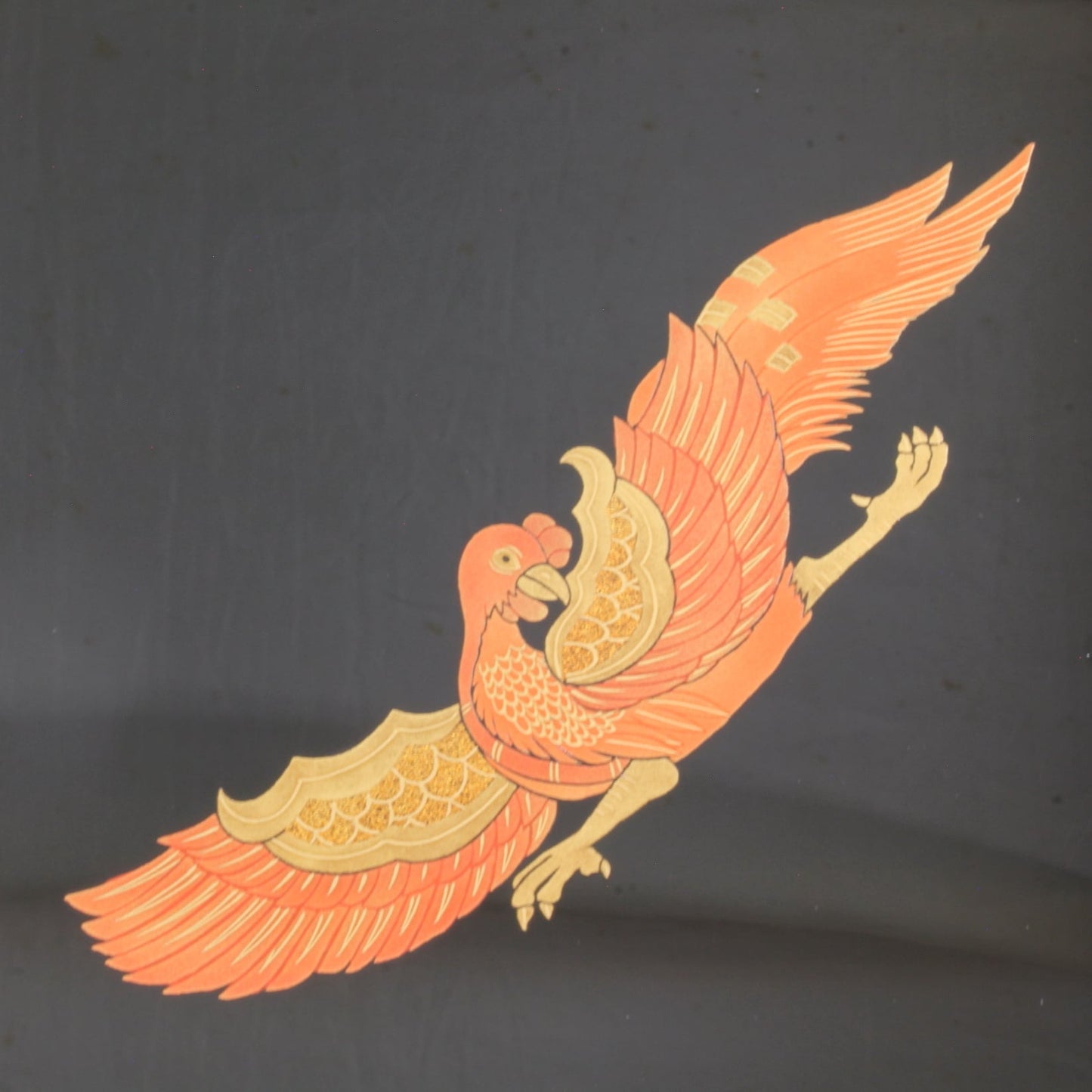 Kato Lacquerware: Wajima Lacquerware Low Display Stand with Four Legs – Four Guardian Deities Maki-e