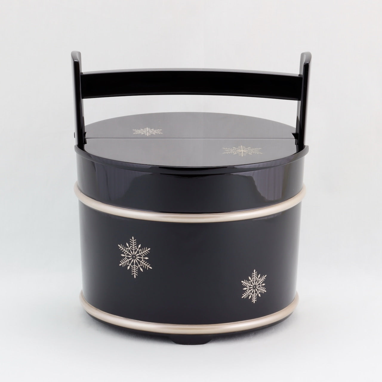 Kato Lacquerware: Wajima Lacquerware Ice Bucket with Snow Crystal Maki-e