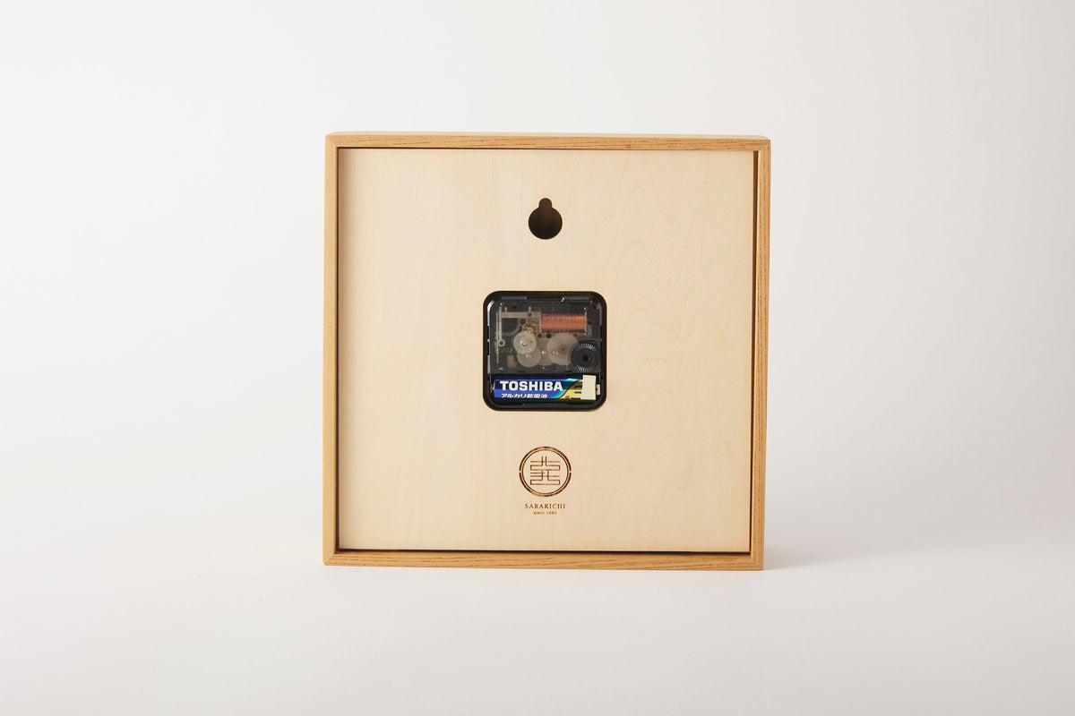 Tomita Sen Kogei: Komon Wood Clock (Gaku / Gourds)