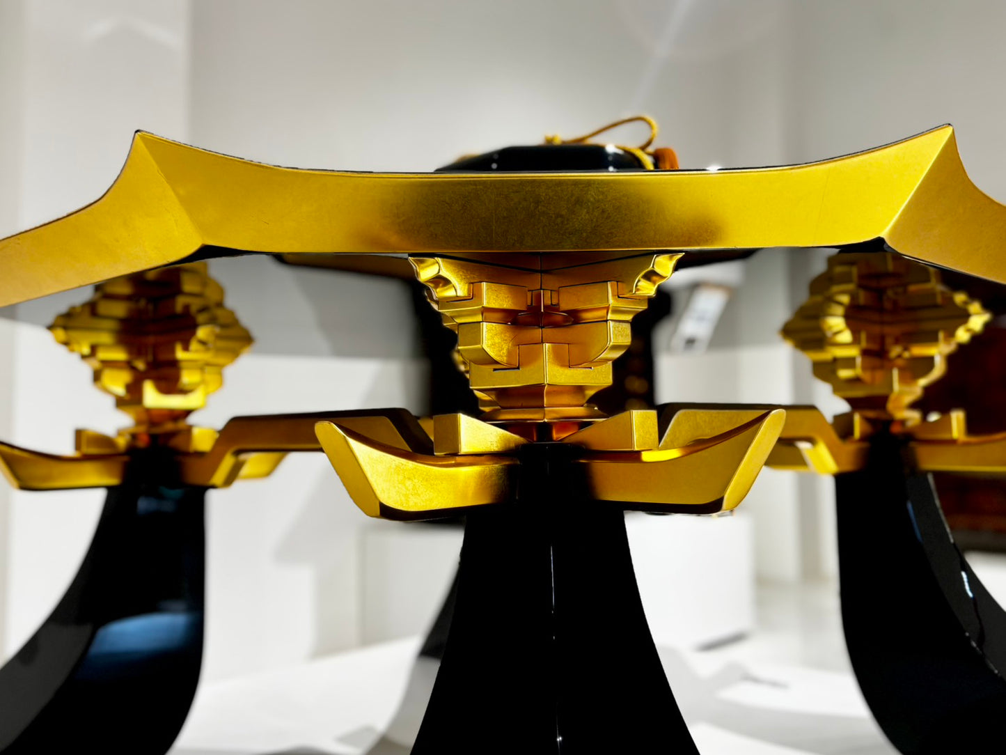 Sato Mokko: Black Lacquer Tamatebako Octagon Sofa Table
