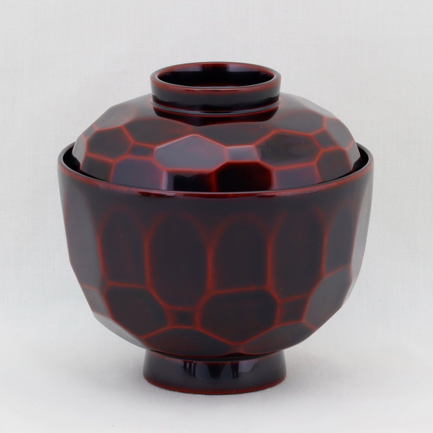 Kato Lacquerware: Wajima Lacquerware Kikko Soup Bowl Set — Tale of Genji Maki-e