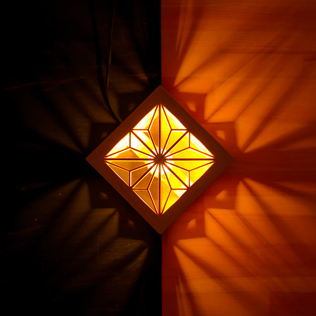 Kinoakari: Desk Lamp - Asanoha Cube S ASA-12