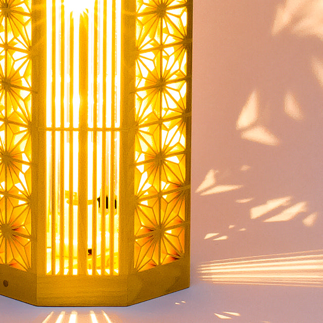 Kinoakari: Floor Lamp - Asanoha Lattice ASA-46