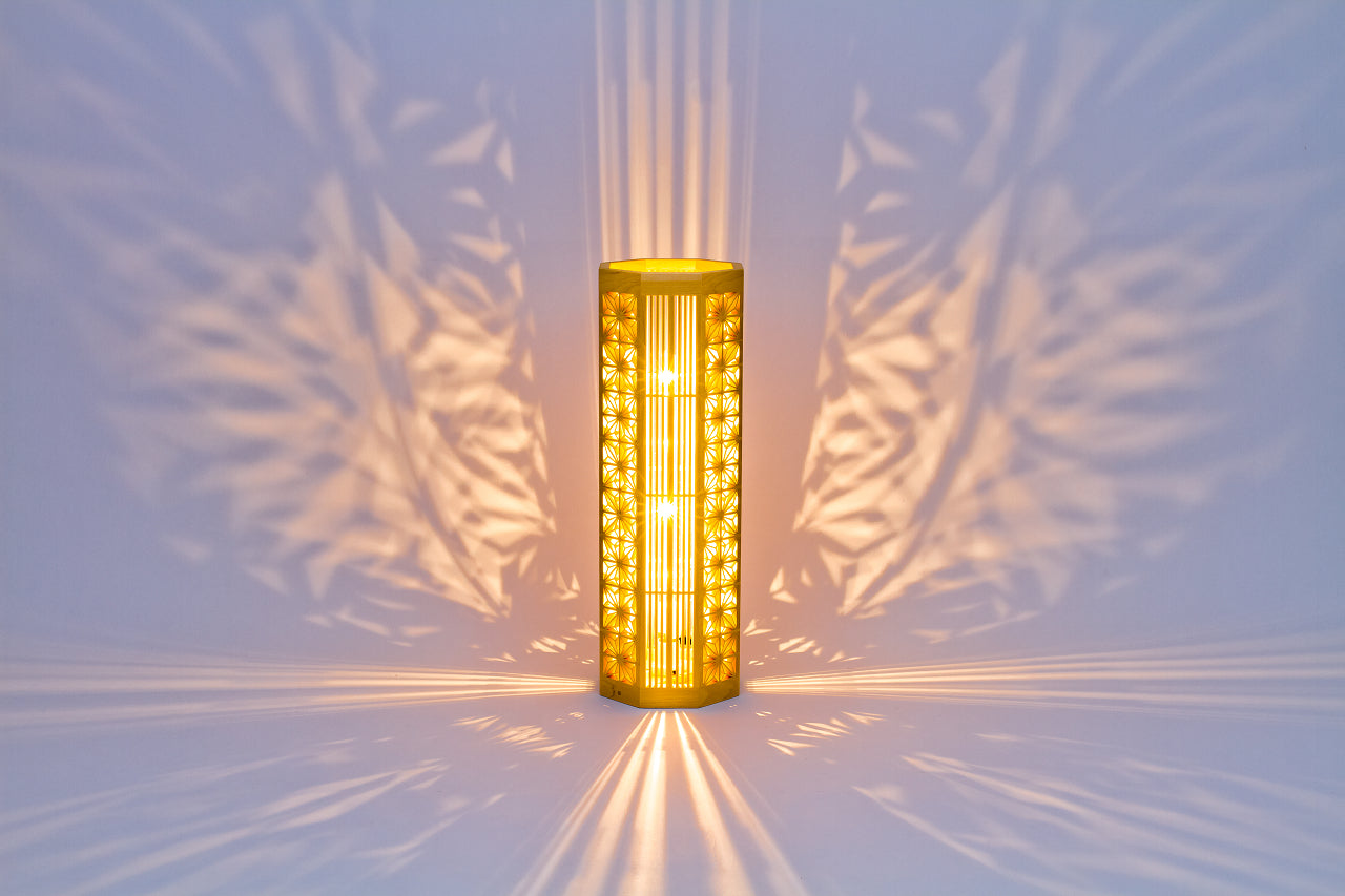 Kinoakari: Floor Lamp - Asanoha Lattice ASA-46