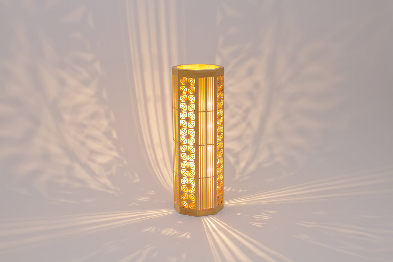 Kinoakari: Floor Lamp - Asanoha Lattice ASA-46