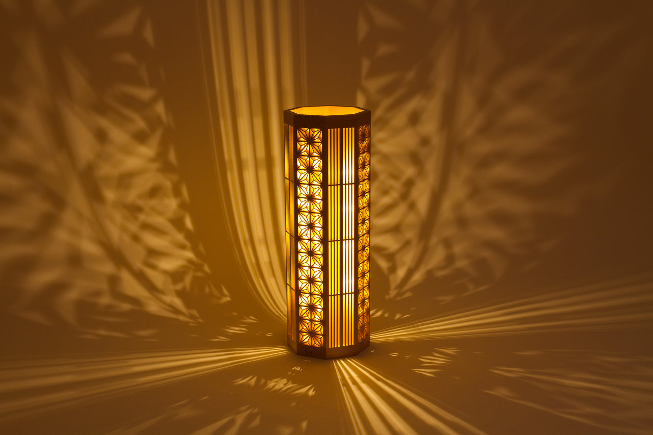 Kinoakari: Floor Lamp - Asanoha Lattice ASA-46