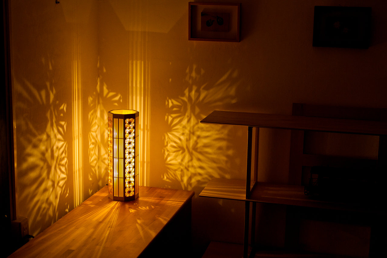 Kinoakari: Floor Lamp - Asanoha Lattice ASA-46
