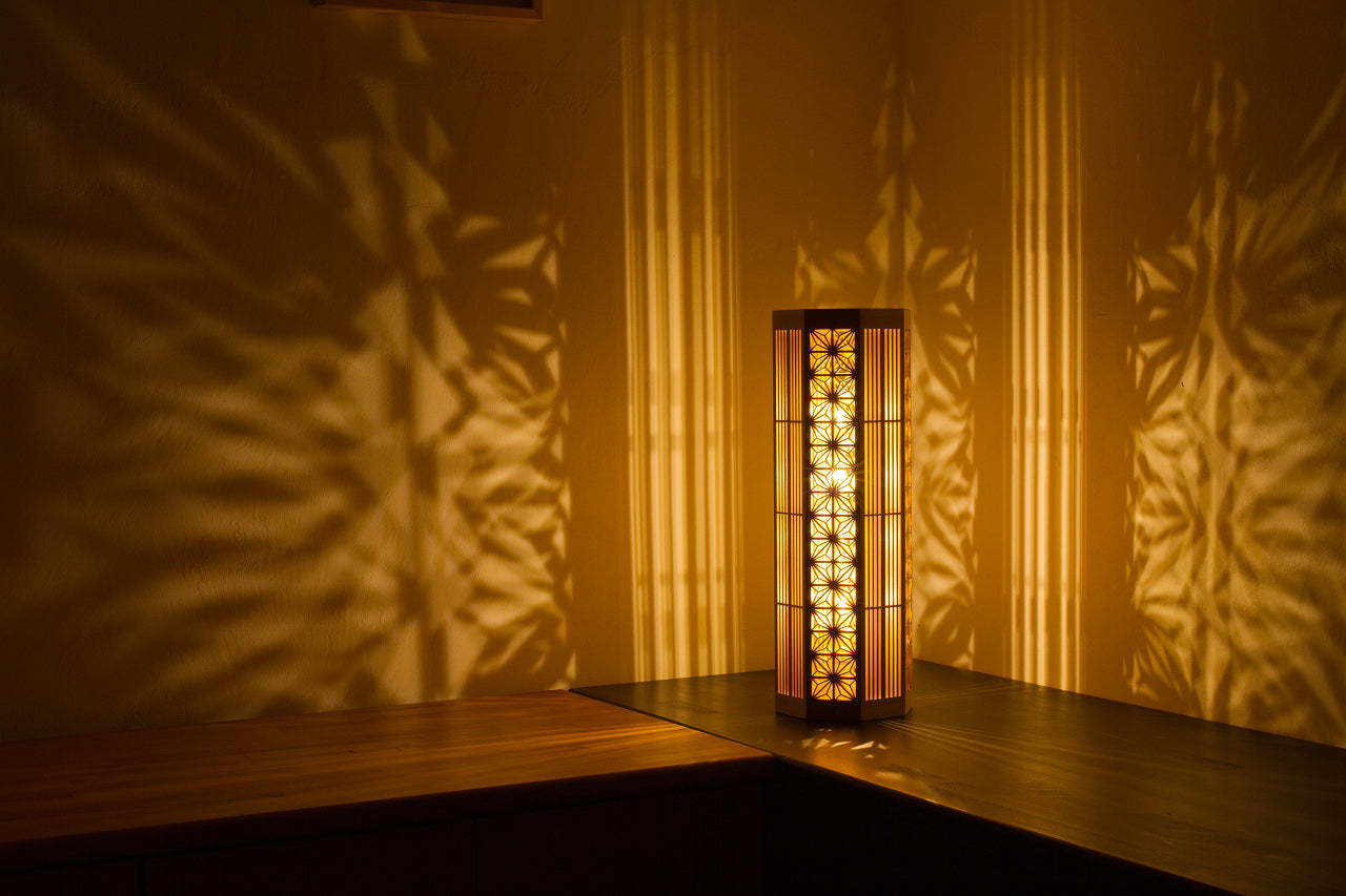 Kinoakari: Floor Lamp - Asanoha Lattice ASA-46