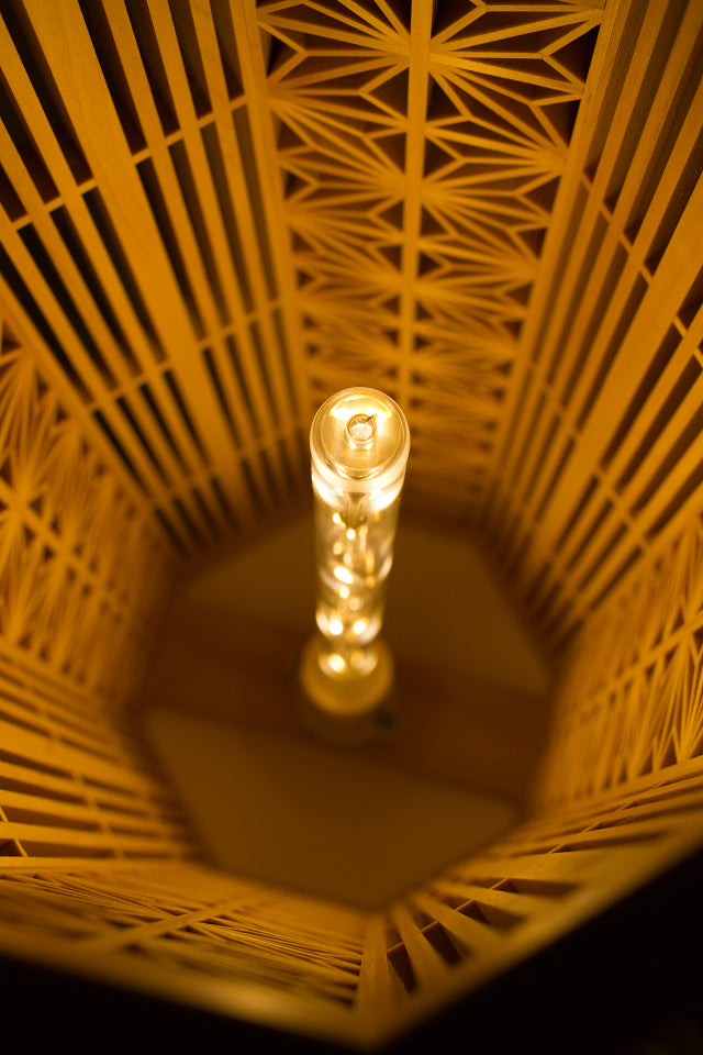 Kinoakari: Floor Lamp - Asanoha Lattice ASA-46