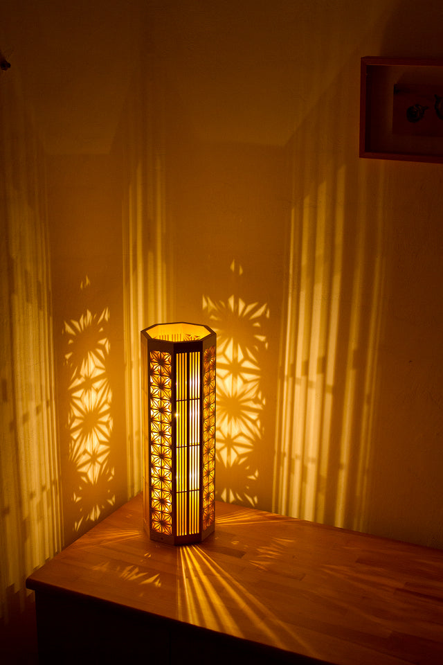 Kinoakari: Floor Lamp - Asanoha Lattice ASA-46